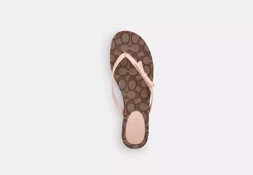 Bow Flip Flop In Signature Jacquard