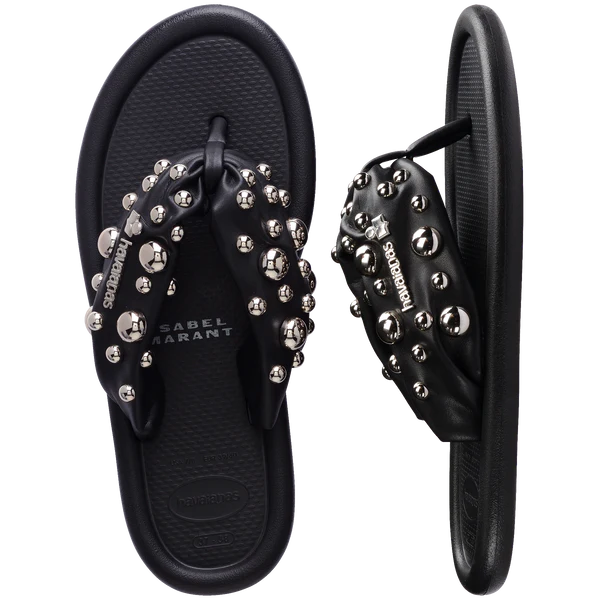 Women's Studded Platform Flip Flops