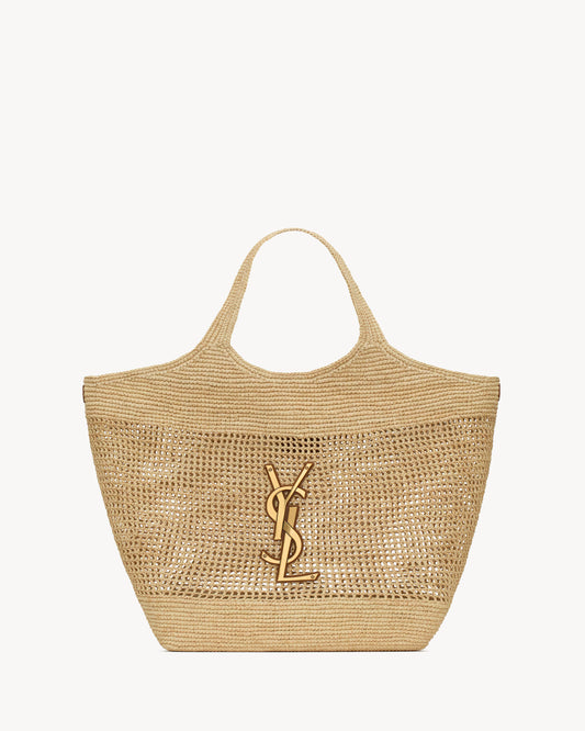 LAURENT ICARE RAFFIA BAG