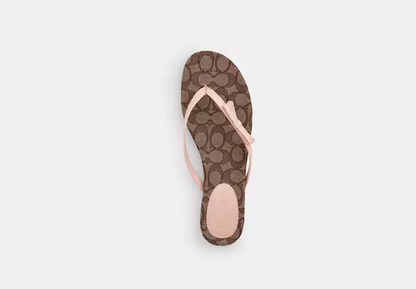 Bow Flip Flop In Signature Jacquard