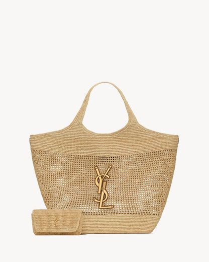 LAURENT ICARE RAFFIA BAG