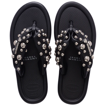 Women's Studded Platform Flip Flops