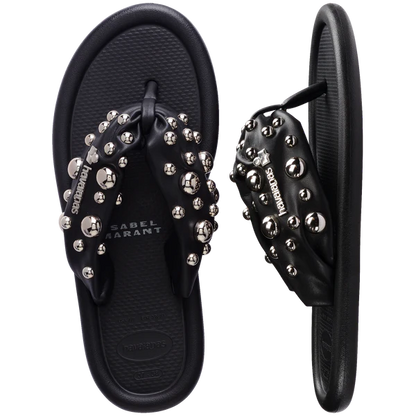 Women's Studded Platform Flip Flops